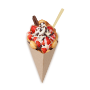 Bubble Waffel Erdbeere Cheesecake mit Flocken,Soft Ice Corner,Angelo,Good Choice;5,95